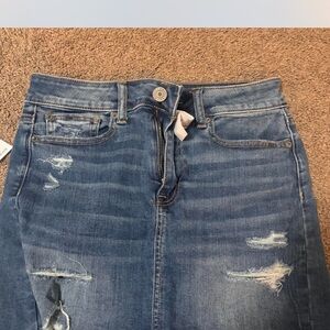 American Eagle Outfitters High Rise Blue Distressed Jeans